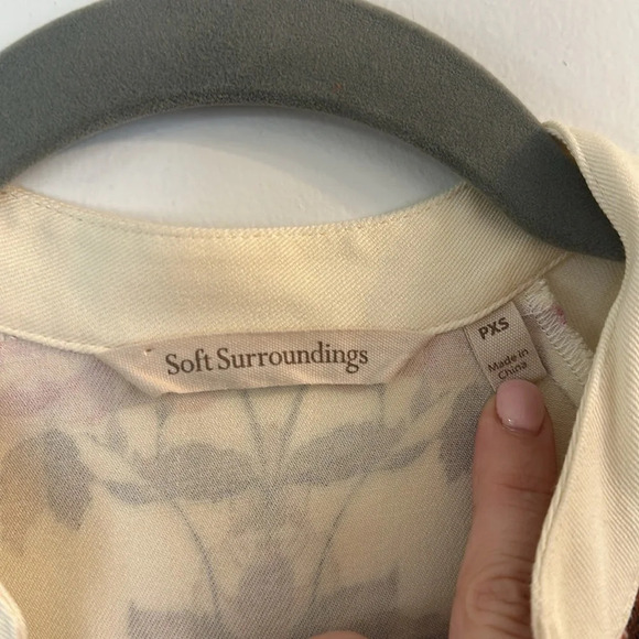 Soft Surroundings Floral Paulette Maxi Shirt Dress PXS - Picture 5 of 7